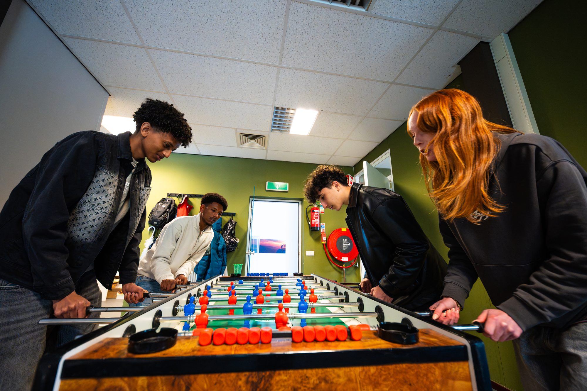 Tafelvoetbal op kantoor